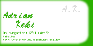 adrian keki business card